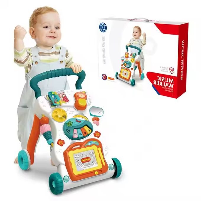 Trotteur éducatif multifonction avec jouets interactifs pour bébé