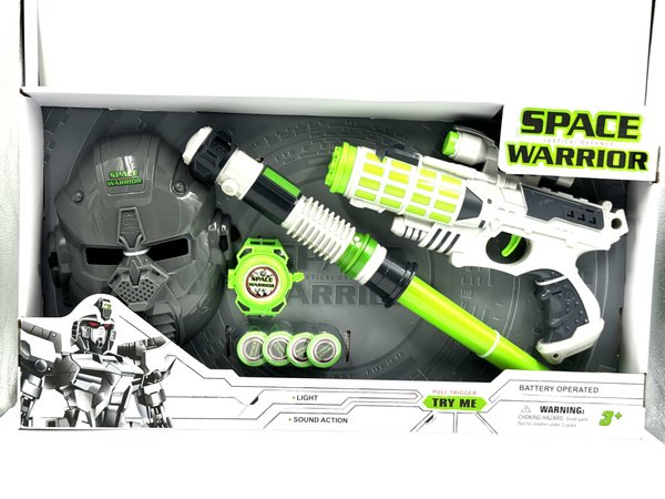 Set Space Warrior – Casque, Sabre et Pistolet Laser