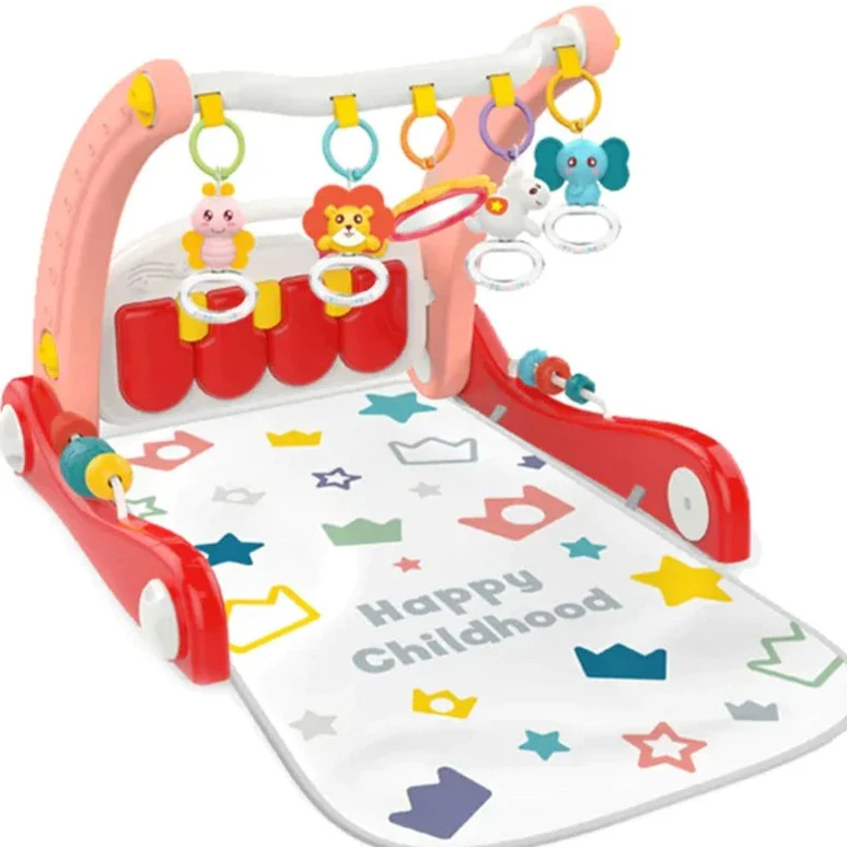 Trotteur 2 en 1 Huanger avec Tapis d'Eveil Musical