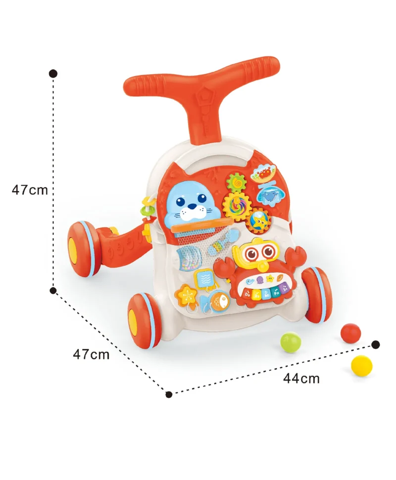 Jouet éducatif 2 en 1 - Table d'activités & Trotteur bébé