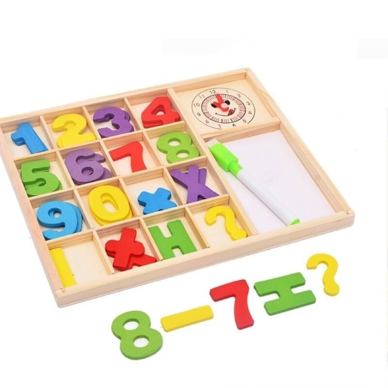 Boîte éducative de calcul – Lettres, chiffres et tableau magnétique