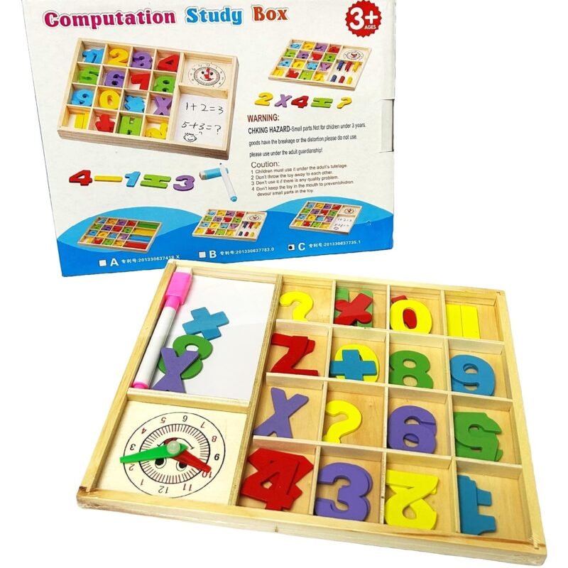 Boîte éducative de calcul – Lettres, chiffres et tableau magnétique