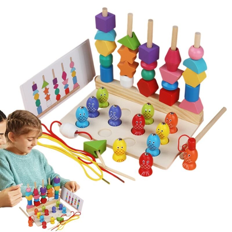 Jeu de pêche magnétique et d’empilage de formes