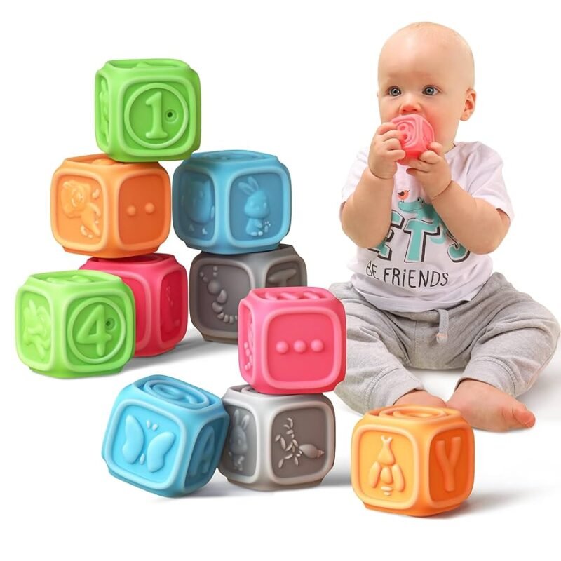 Cubes éducatifs en silicone pour bébé