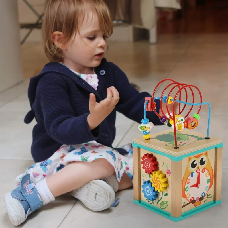 Cube d’Activités en Bois 7 en 1 – Treasure Chest