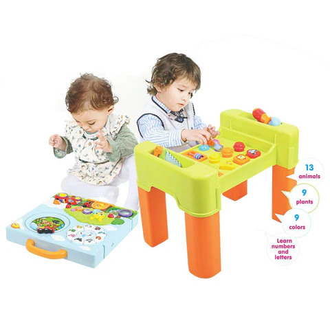 Hola – Table d’activités interactive 6-en-1 avec 105 jeux et quiz éducatifs