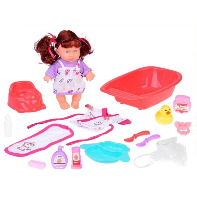Coffret Poupée avec Baignoire et Accessoires – Bathub Doll Playset