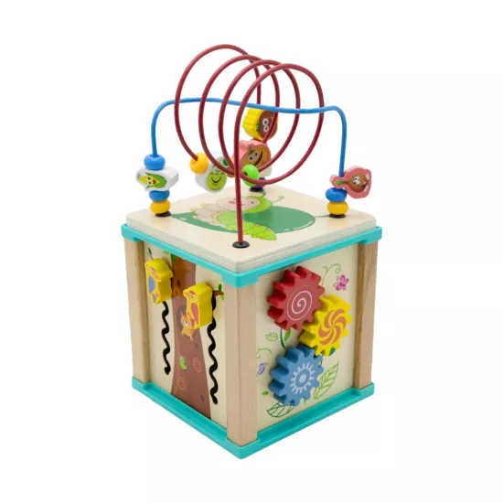 Cube d’Activités en Bois – Winding Bead Toy Series
