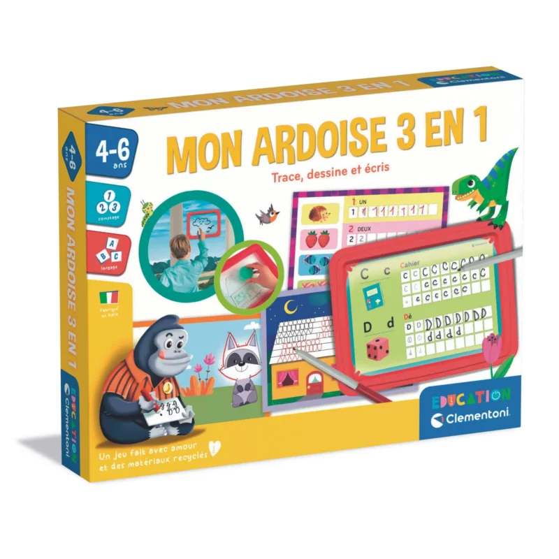 Mon Ardoise 3 en 1 – Tracer, dessiner et écrire