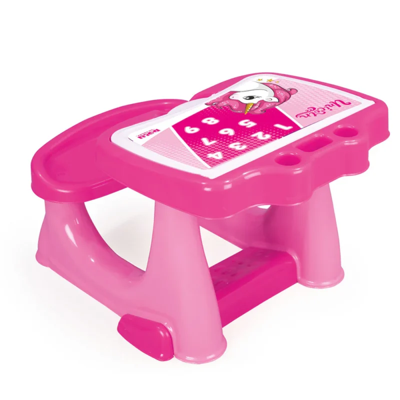 Bureau Enfant avec Tableau – Thème Licorne (Rose)