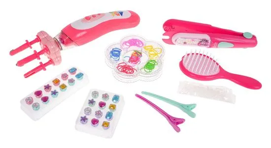 Girls Creator – Kit 2 en 1 Tresseuse et Bijoux pour Cheveux