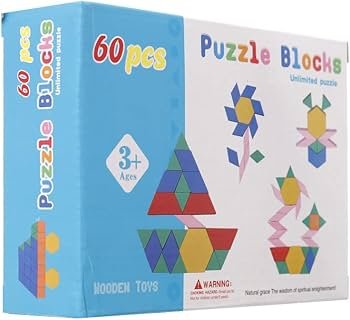 Puzzle Blocks en bois – Jeu éducatif créatif 60 pièces