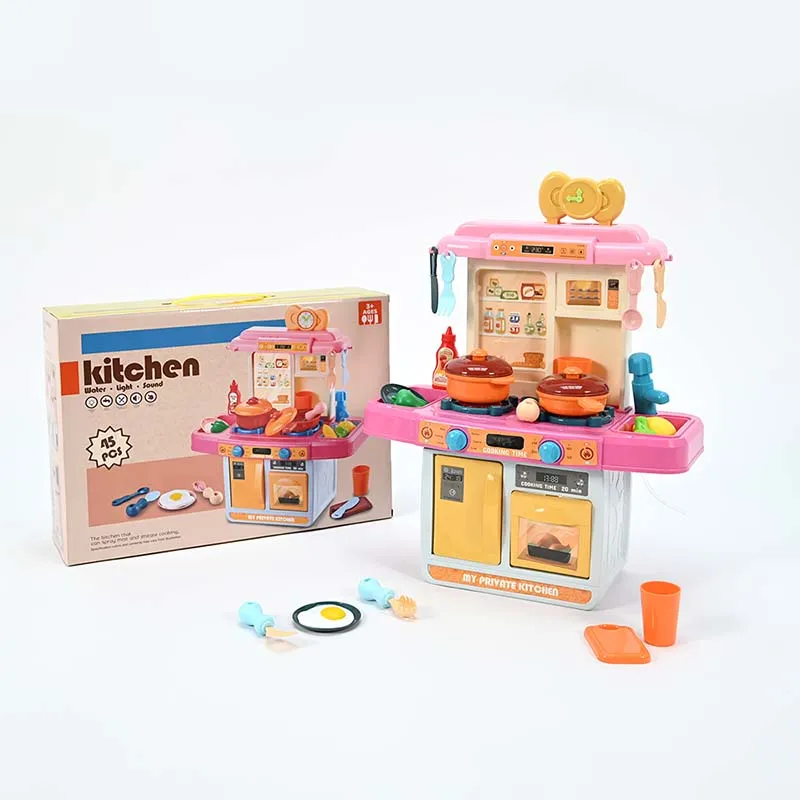 Cuisine Enfant Interactive avec 45 Accessoires – Lumière, Son & Eau