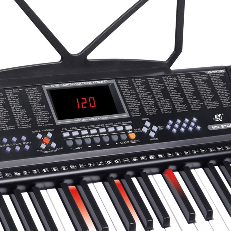 Piano électronique MK-2108 à 61 touches avec éclairage