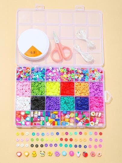 Kit de perles colorées DIY – Coffret créatif avec accessoires