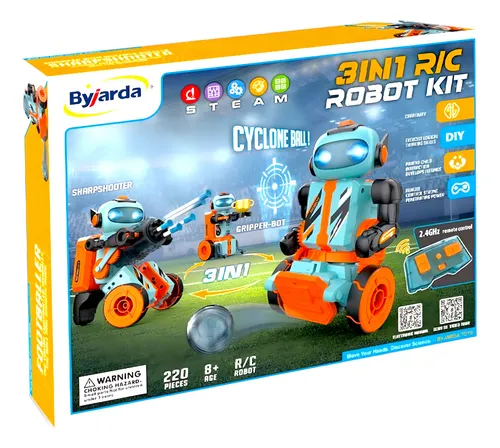 Robot Télécommandé 3-en-1 Byjarda – Kit de Construction 220 Pièces