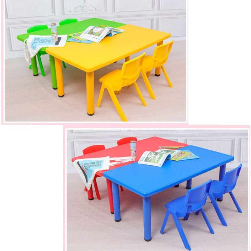 Ensemble ludique de tables et chaises pour enfants-confort, sécurité et couleurs vives