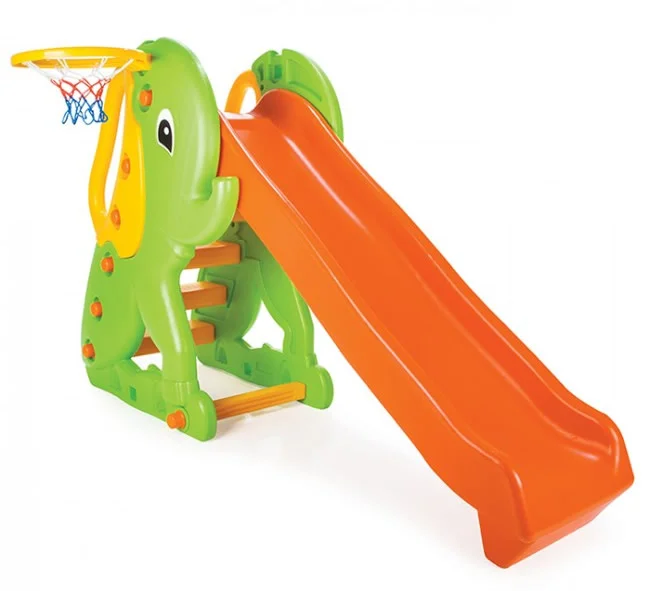 Toboggan Éléphant avec panier de basketball – Dolu Elephant Slide