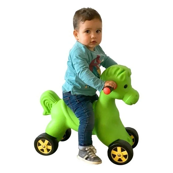 Cheval à roulettes et à bascule 2 en 1 pour enfants