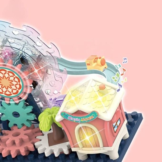 Circuit de train lumineux et musical – Jeu de construction interactif pour enfants