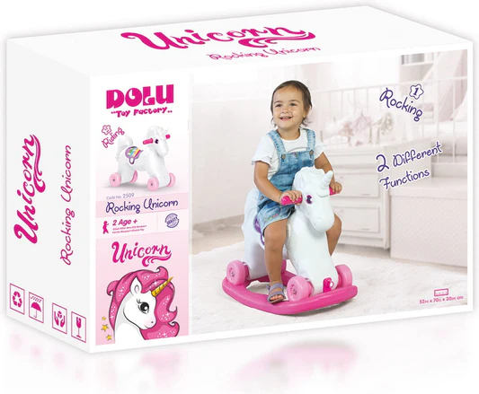 Licorne à bascule et à roulettes Dolu – Rocking Unicorn 2 en 1