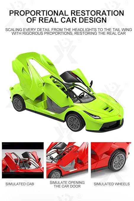Voiture de sport miniature avec portes ouvrantes – Modèle de collection pour enfants