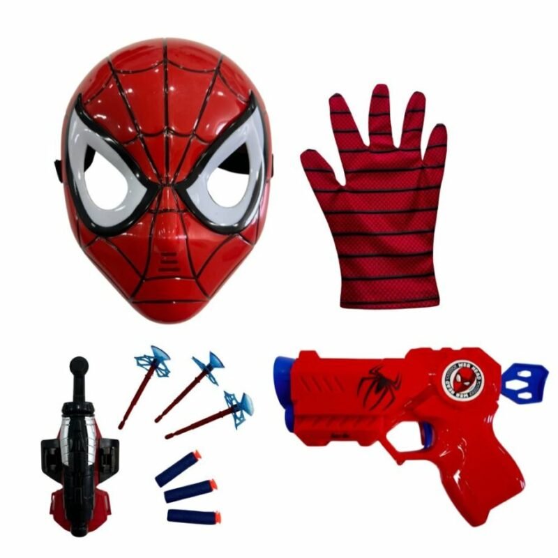 Set Super Héros Spider-Man – Masque, Gants, Figurines et Lance-Toiles
