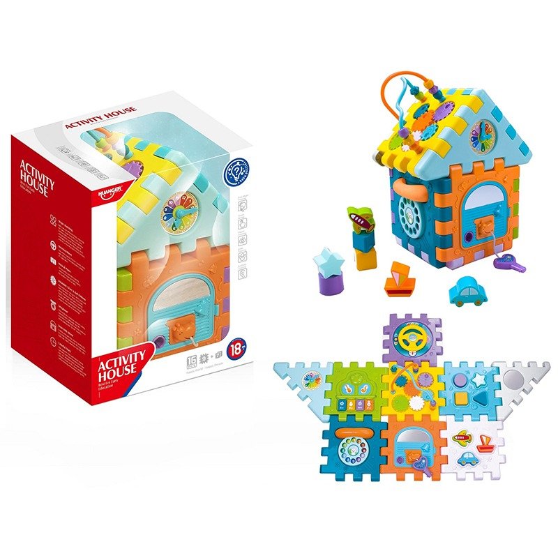 Maison d’Activités Éducative 3D – 16 Pièces Interactives