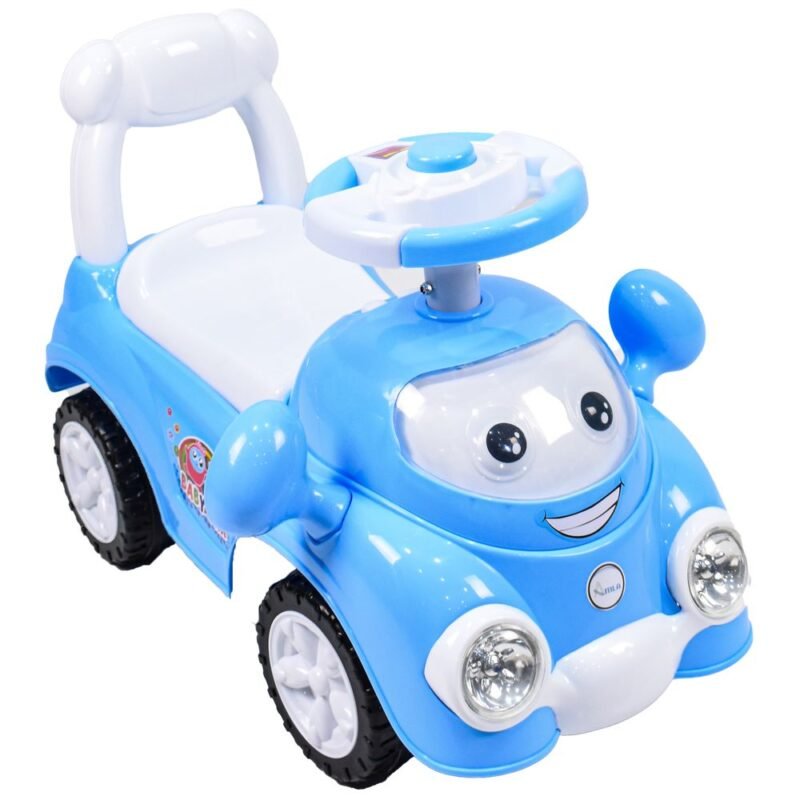 Voiture Porteur Bébé – Modèle Sourire Bleu
