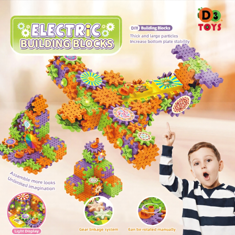 Blocs de Construction Électriques DIY – Engrenages Lumineux