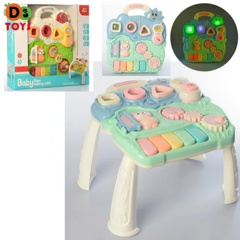 Table d’Activités Musicale Bébé – Piano Éducatif Lumineux