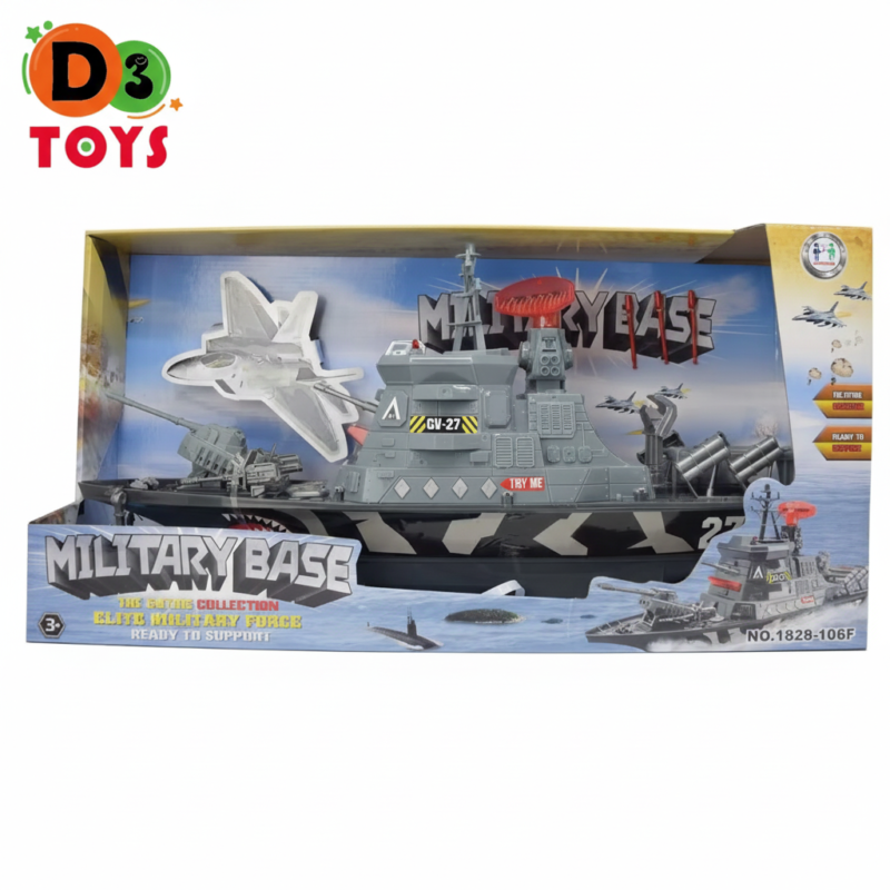 Bateau de Guerre Militaire avec Missiles – Military Base