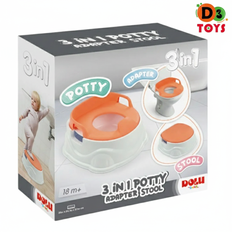 Pot Bébé 3-en-1 – Pot, Réducteur WC & Marchepied