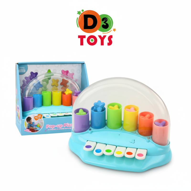 Pop-Up Piano Coloré – Jeu d’Éveil Musical et Formes