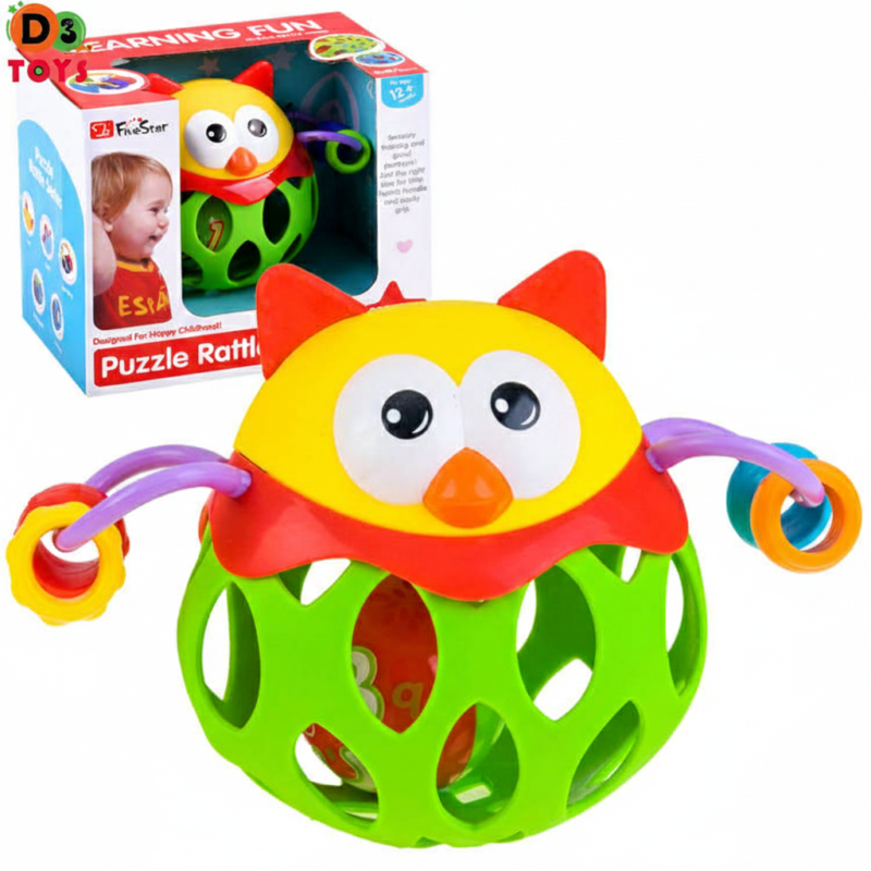 Hochet Puzzle Bébé – Balle Éducative Sensorielle