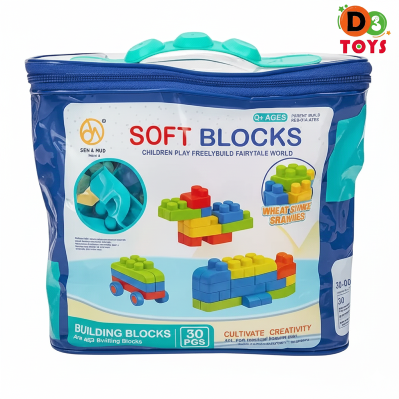 Blocs de Construction Souples – Sac de 30 Pièces