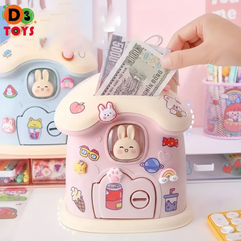 Tirelire Enfant Maison Champignon – Design Mignon & Ludique