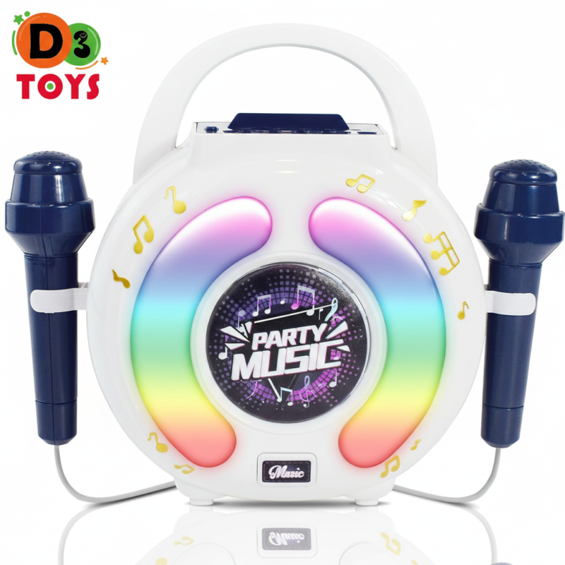 Karaoké Enfant Party Music avec 2 Micros & Lumières LED