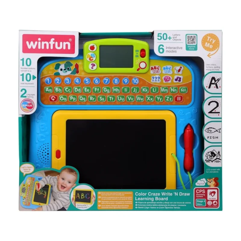 Tableau Éducatif Bilingue Écrire & Dessiner Winfun – Color Craze Write ’N Draw