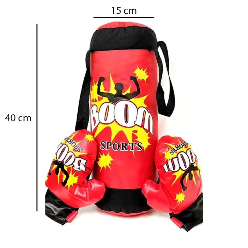 Set de Boxe Enfant – Sac de Frappe + Gants “Boom Sports”