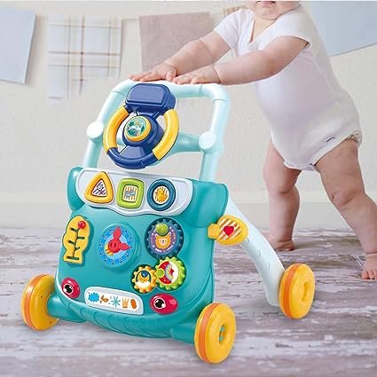 Trotteur Bébé Interactif Éducatif avec Volant et Sons