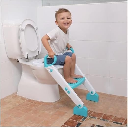 Réducteur WC Enfant avec Échelle Ajustable et Poignées de Sécurité