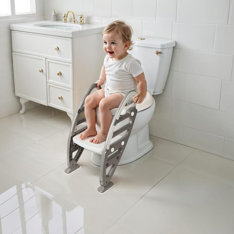 Réducteur WC Enfant avec Échelle Ajustable Antidérapante