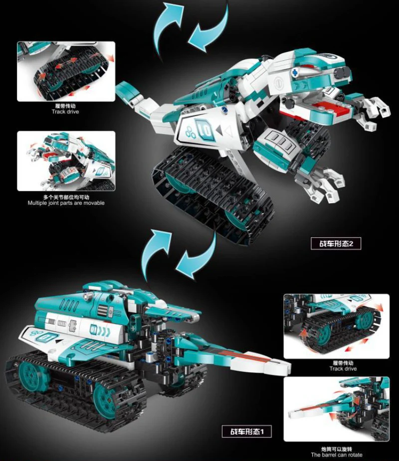 Robot de Construction 3-en-1 – Blocs Technologiques Éducatifs