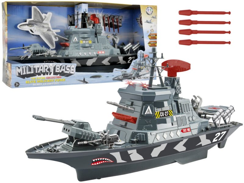 Bateau de Guerre Militaire avec Missiles – Military Base
