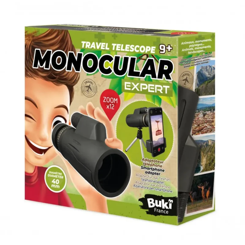 Monoculaire Expert 12x50 – Télescope de Voyage Buki