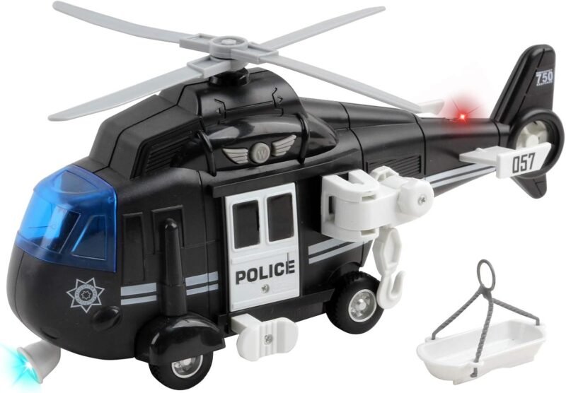 Hélicoptère de Police 1:16 – Rescue City Service avec Accessoires