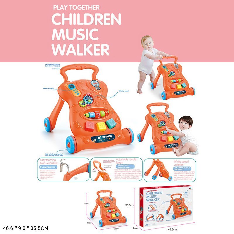 Trotteur Bébé Évolutif avec Panneau d’Activités Interactif