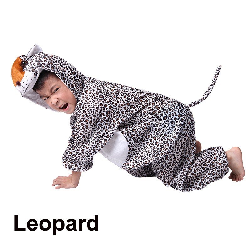 Déguisement Enfant Léopard Jungle – Combinaison Animal avec Capuche