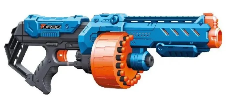 Pistolet Blaster Attack Force – Chargeur Rotatif & Soft Bullets